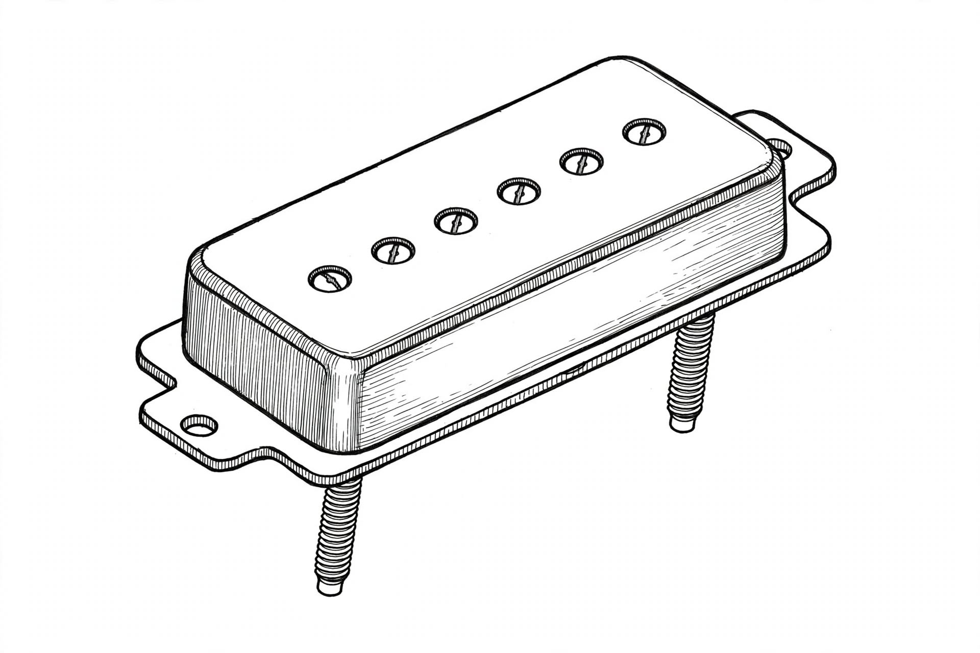 P90 pickup illustration